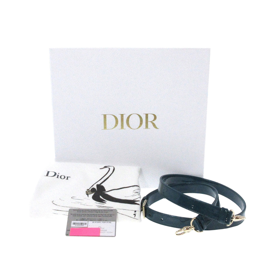 Dior Cannage Lady Dior Small Patent Leather Satchel