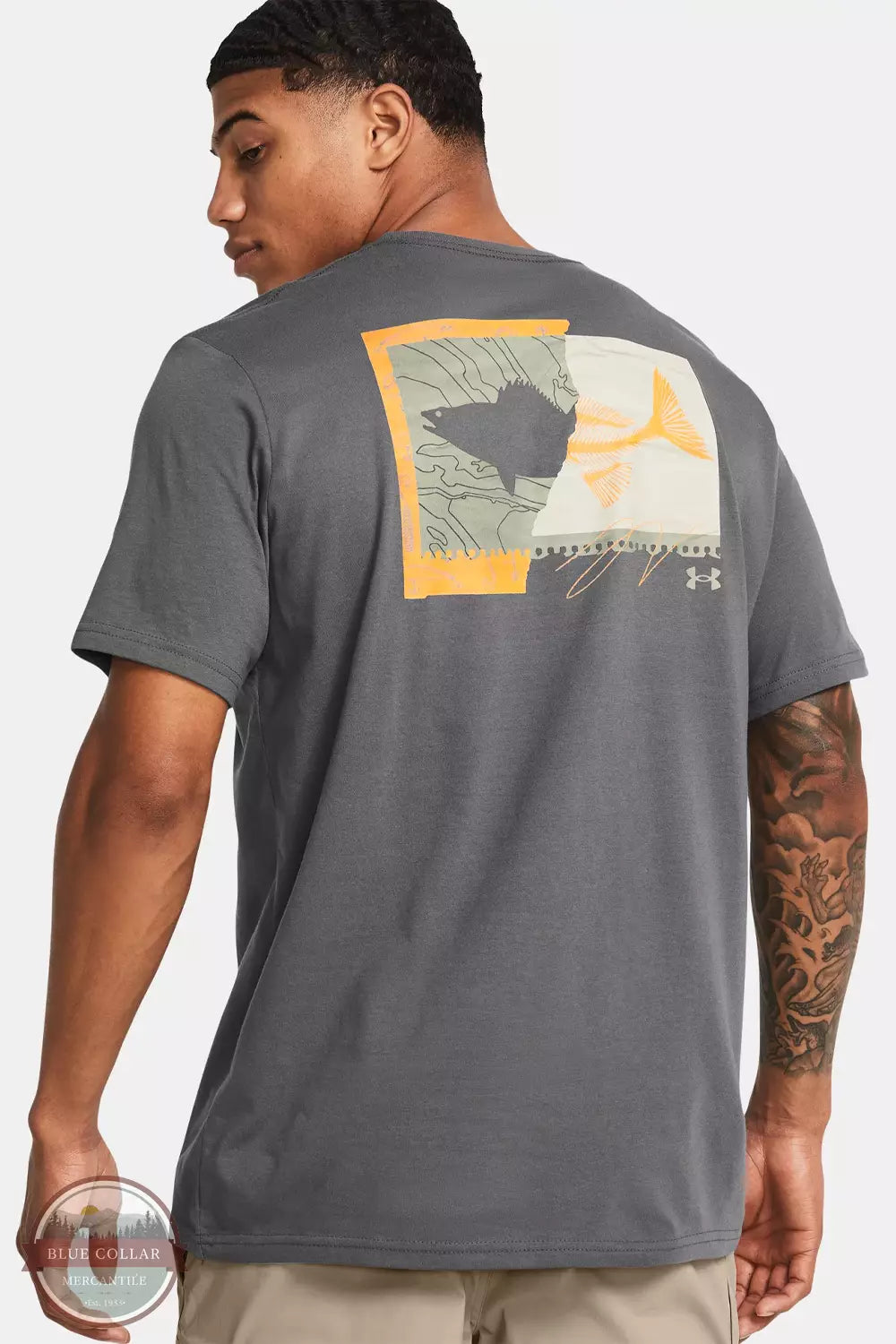 Under Armour Mens UA Fish Hook Logo Short Sleeve Graphic T-Shirt 1331197