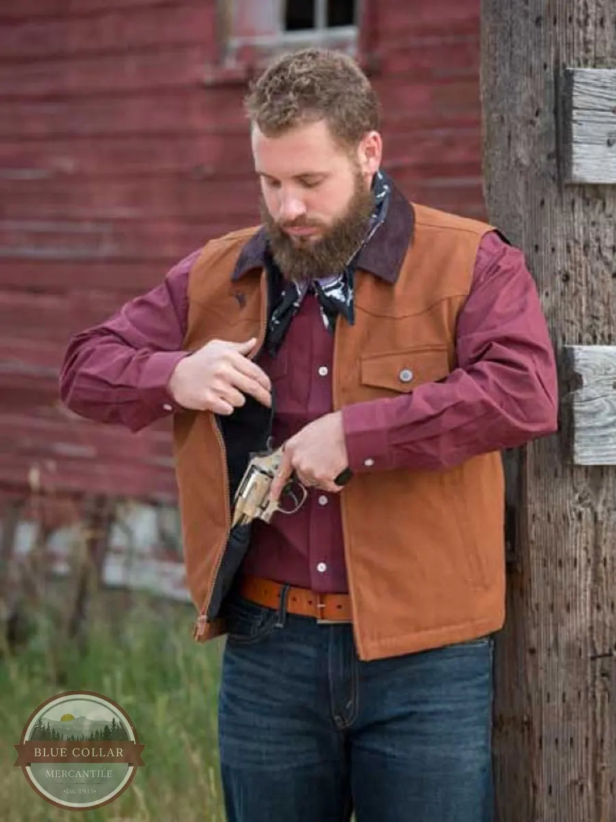 Women's Calamity Concealed Carry Vest in Cranberry by Wyoming Traders