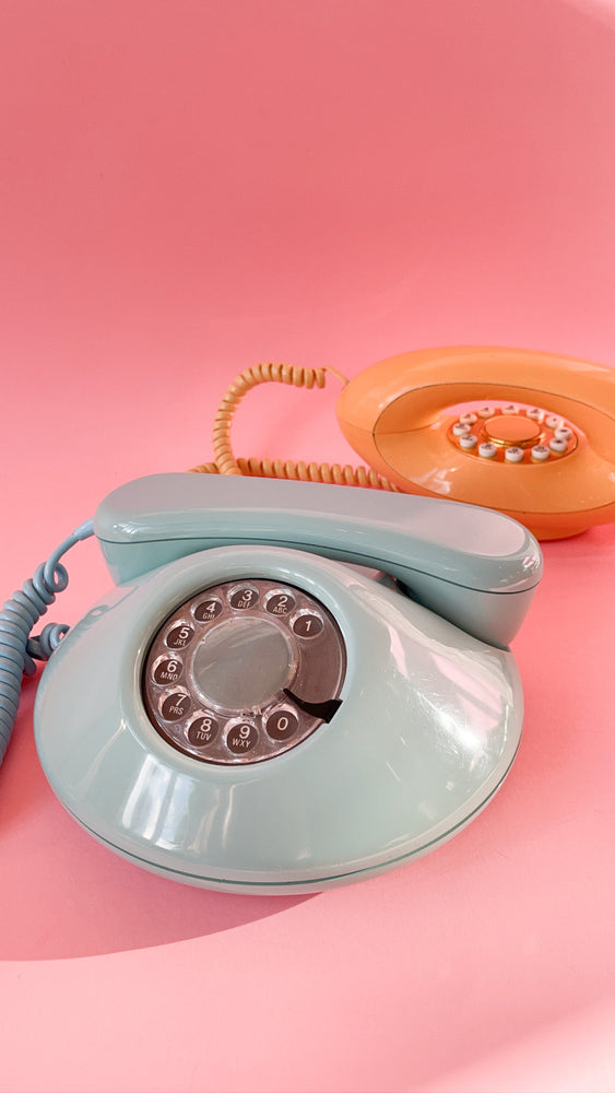Vintage 80's Pancake Rotary Phone