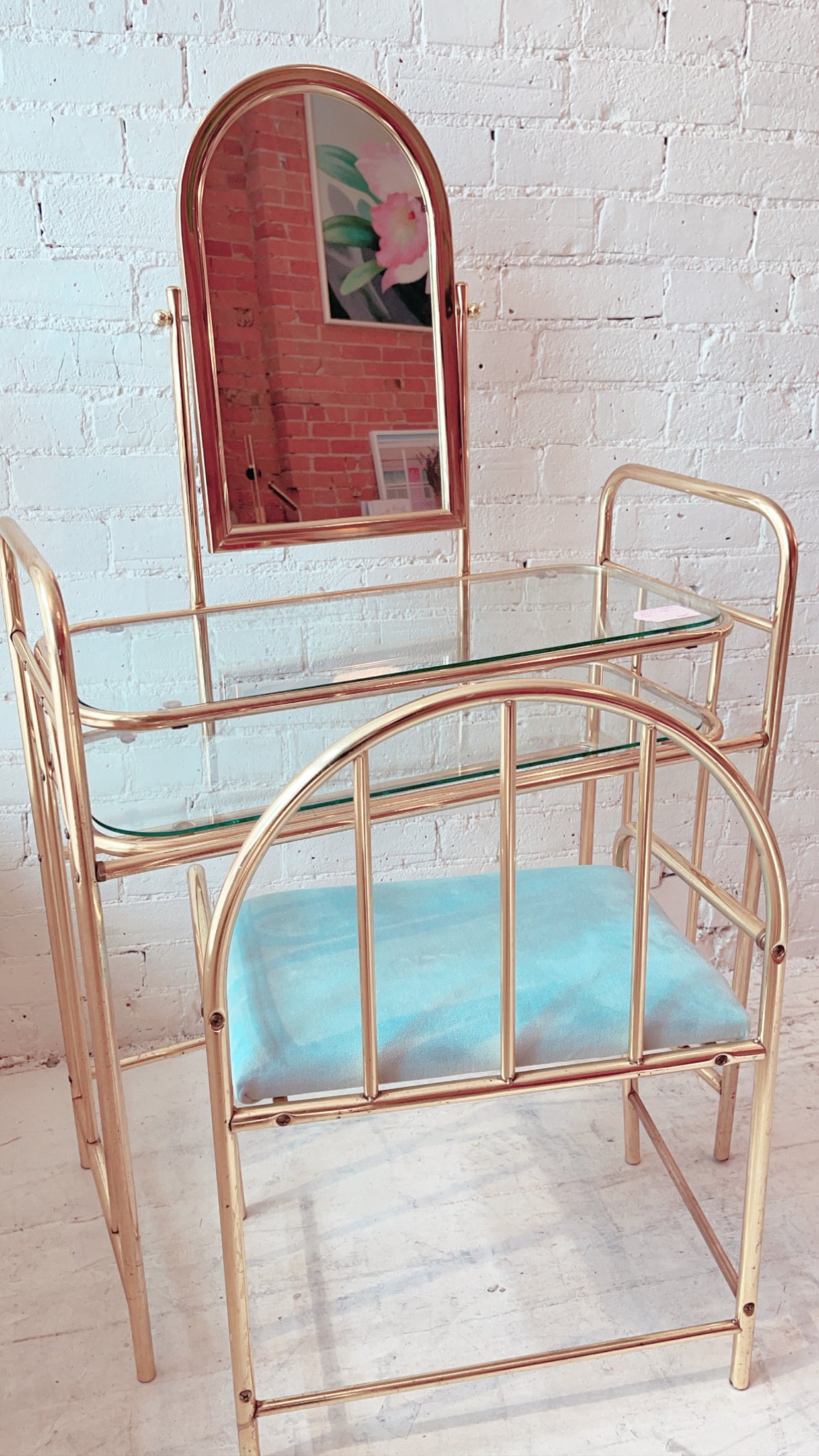 antique brass vanity