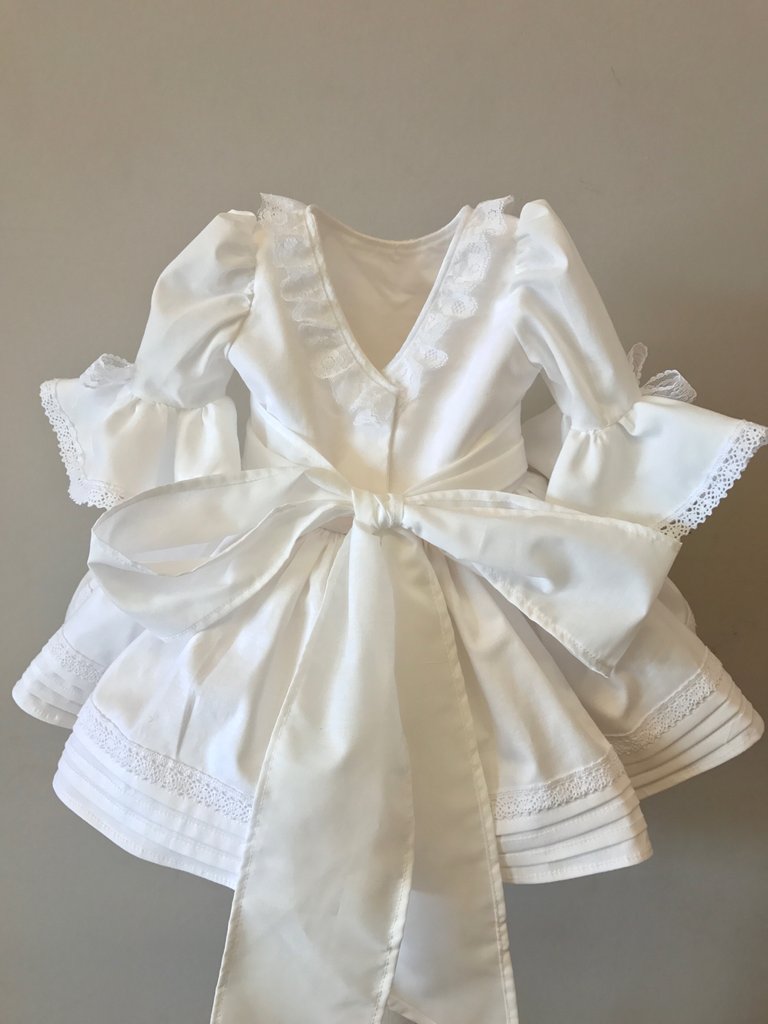 linen christening dress