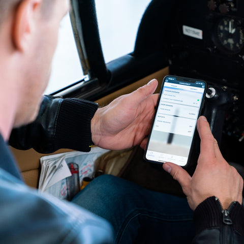 HangarBot Mobile App In Cockpit