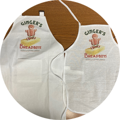 Gingerbread Branded Butcher-Style Adult and Children's Aprons