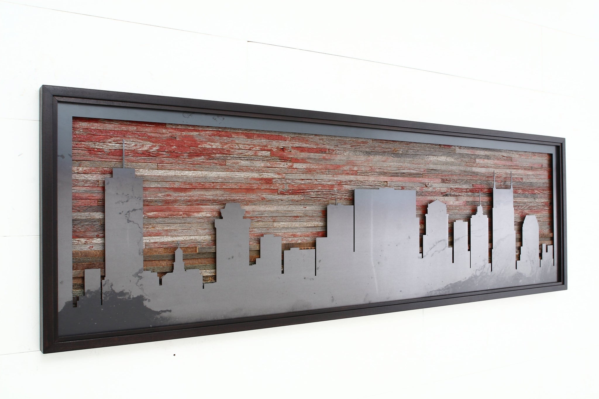 Nashville Skyline Metal Skyline Art Large Reclaimed Wood Wall Art Craig Forget