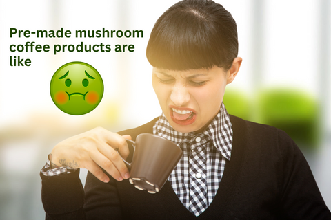 mushroom coffee products taste bad