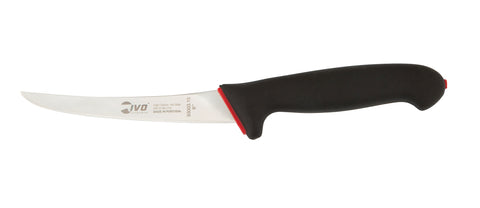 The IVO DuoPrime 6" Black Semi-Flex Curved Boning Knife
