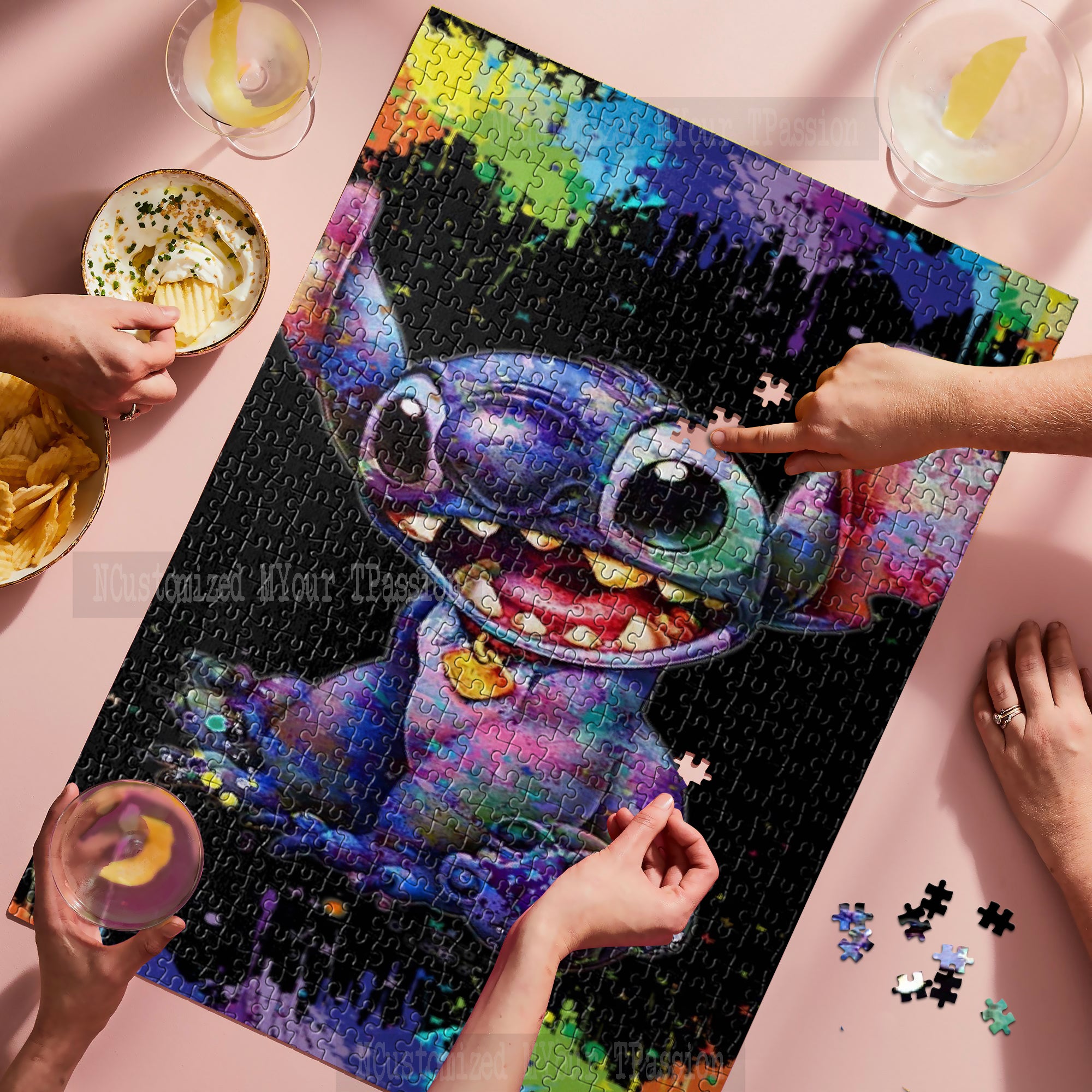Stitch Amazing Colourful Art Premium Wooden Jigsaw Puzzle, Stitch Puzzle,  Disney Lovers in 500 pieces, 1000 pieces – PICK CLICK