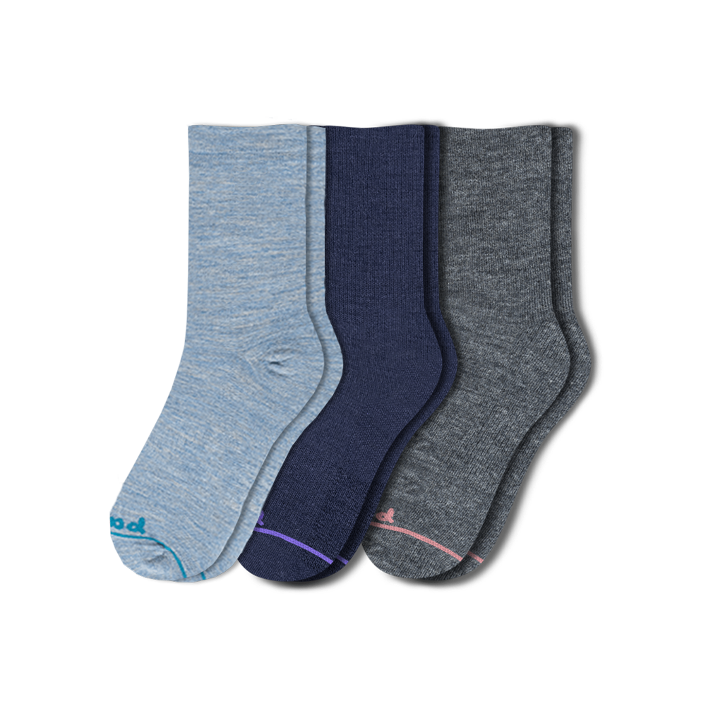 Pacas™ | Pacas Women’s Light-Weight Crew Socks With Alpaca Wool - 3 Pack