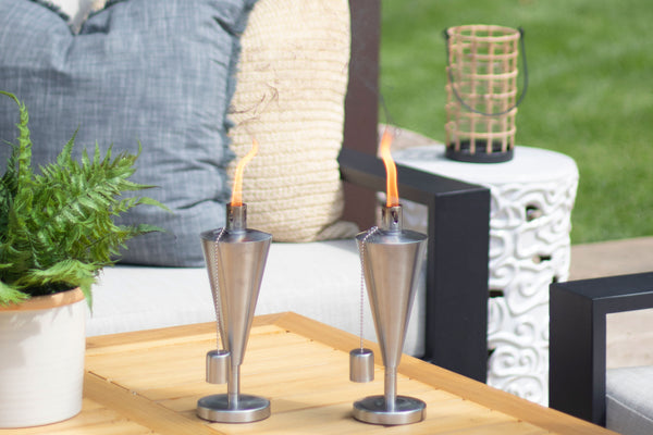Cone Stainless Steel Tabletop Torch | Patio Essentials