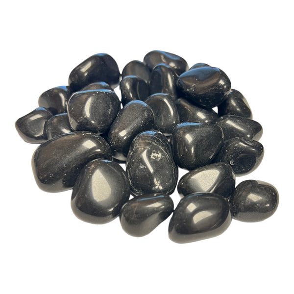 1/4 lb Small Black Onyx Tumbled Gemstone Crystals 15-35 Stones Gem Rock  Specimen