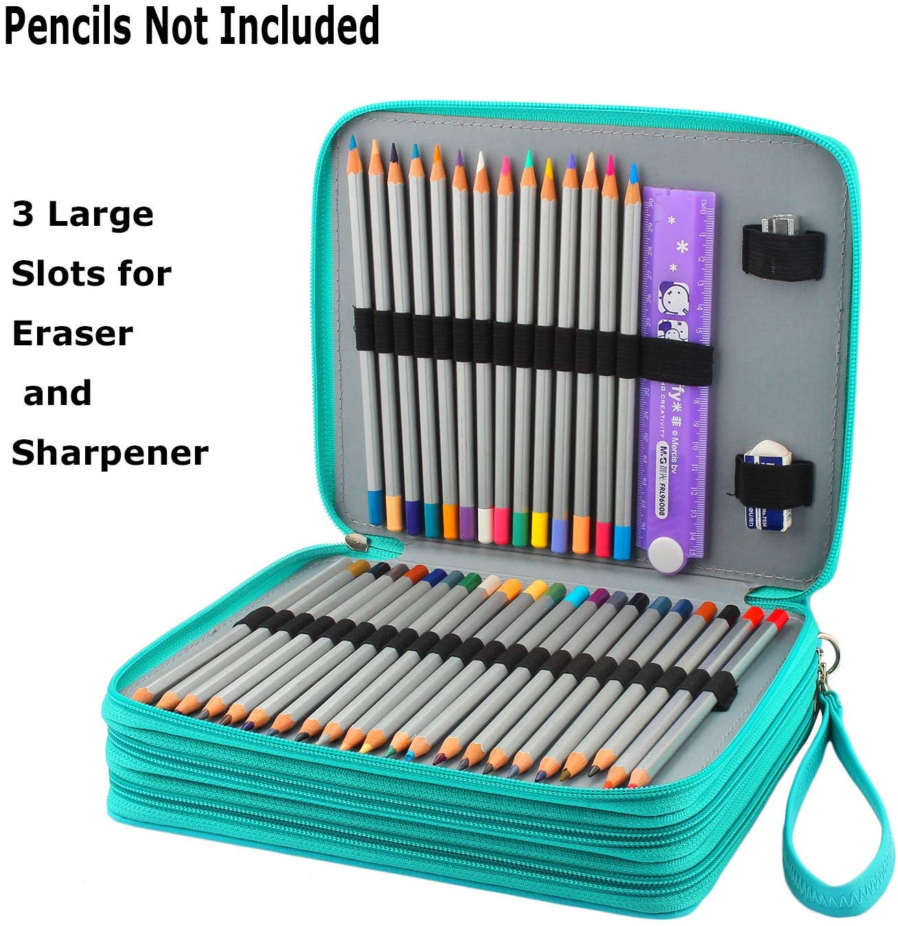 three compartment pencil case