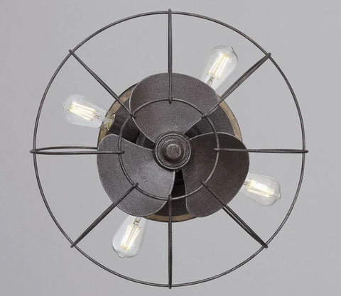 Jaxon aged bronze flush mount ceiling fan