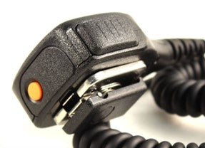 Bouton d'urgence orange microphone