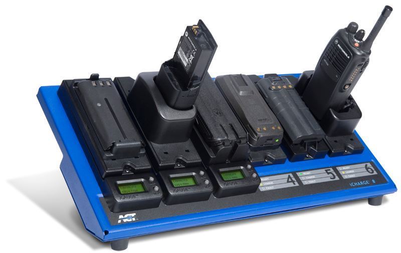 6-Unit Charger Analyzer for Kenwood NX and TK Radio Batteries