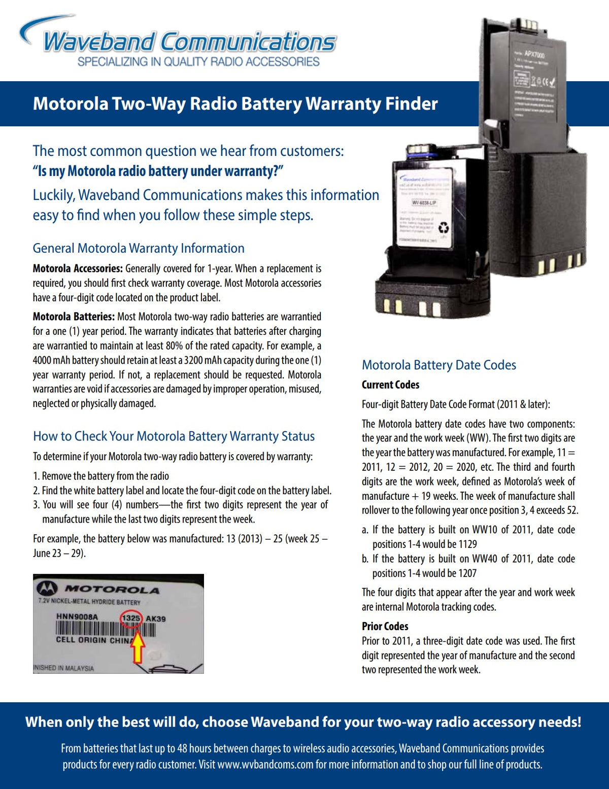 How to Determine the Warranty of Motorola Battery