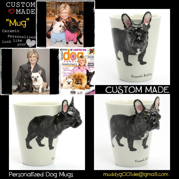 Custom Made French Bulldog Mugs