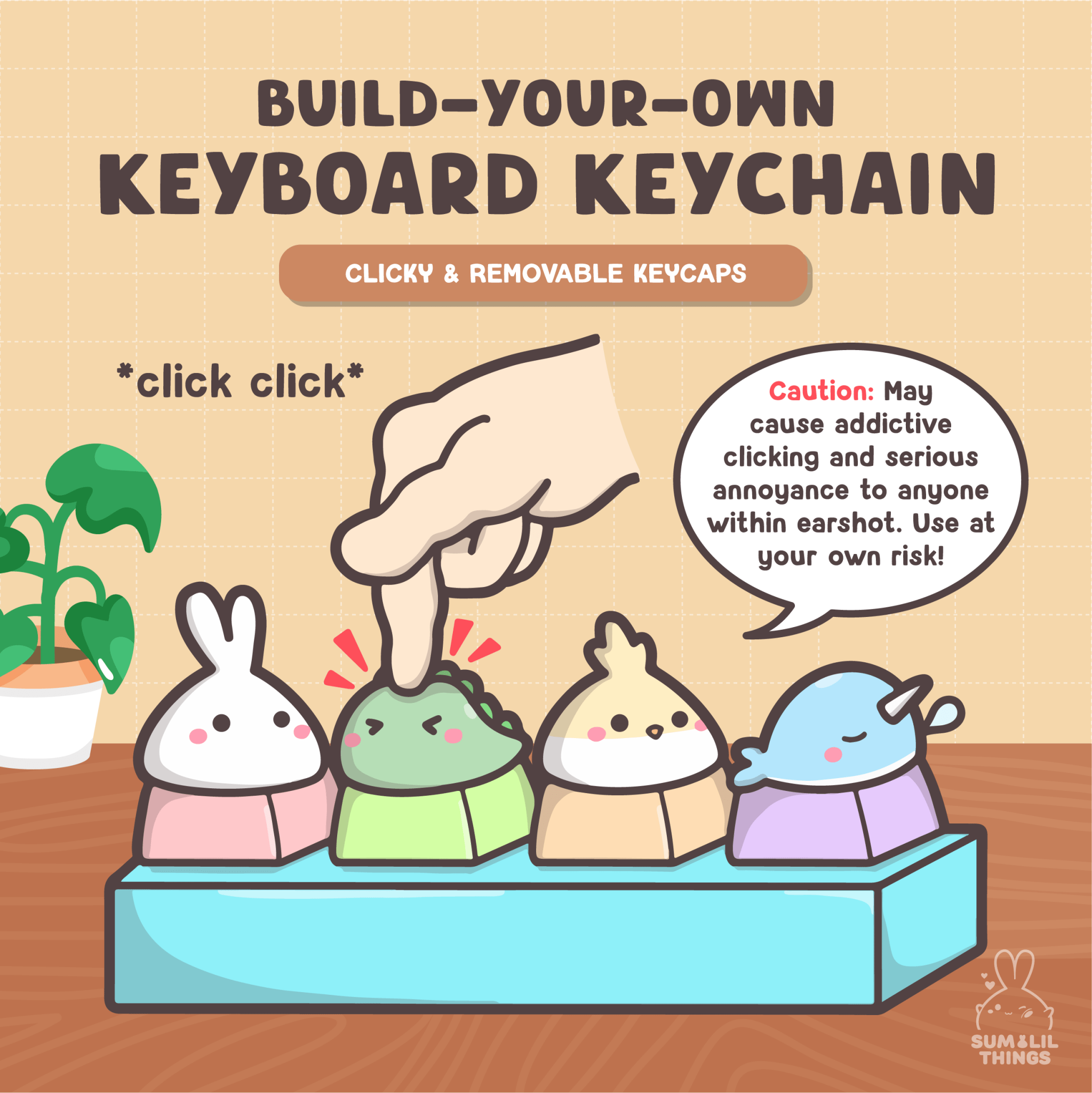 Build-Your-Own Keyboard Fidget Keychain