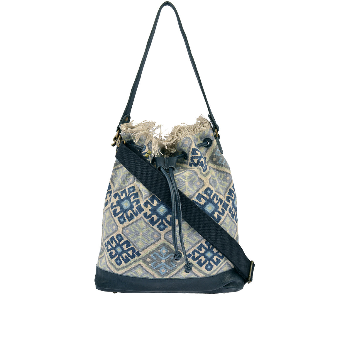 DESIDERIUS Bucket Bag Loona in Blau/Beige