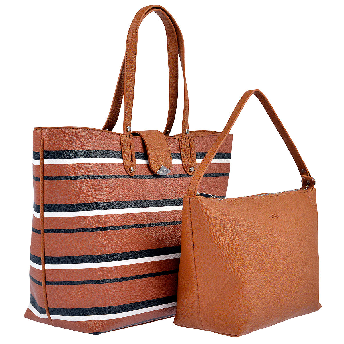 LIU JO Shopper New Kos in Cognac gestreift