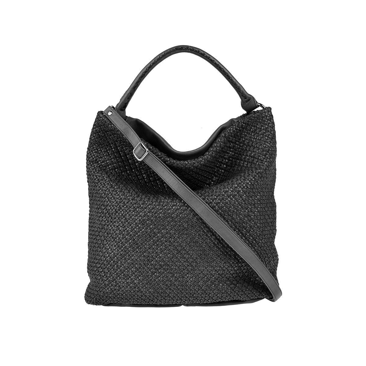 Reptile's House Kalbsleder Tasche Star in Schwarz