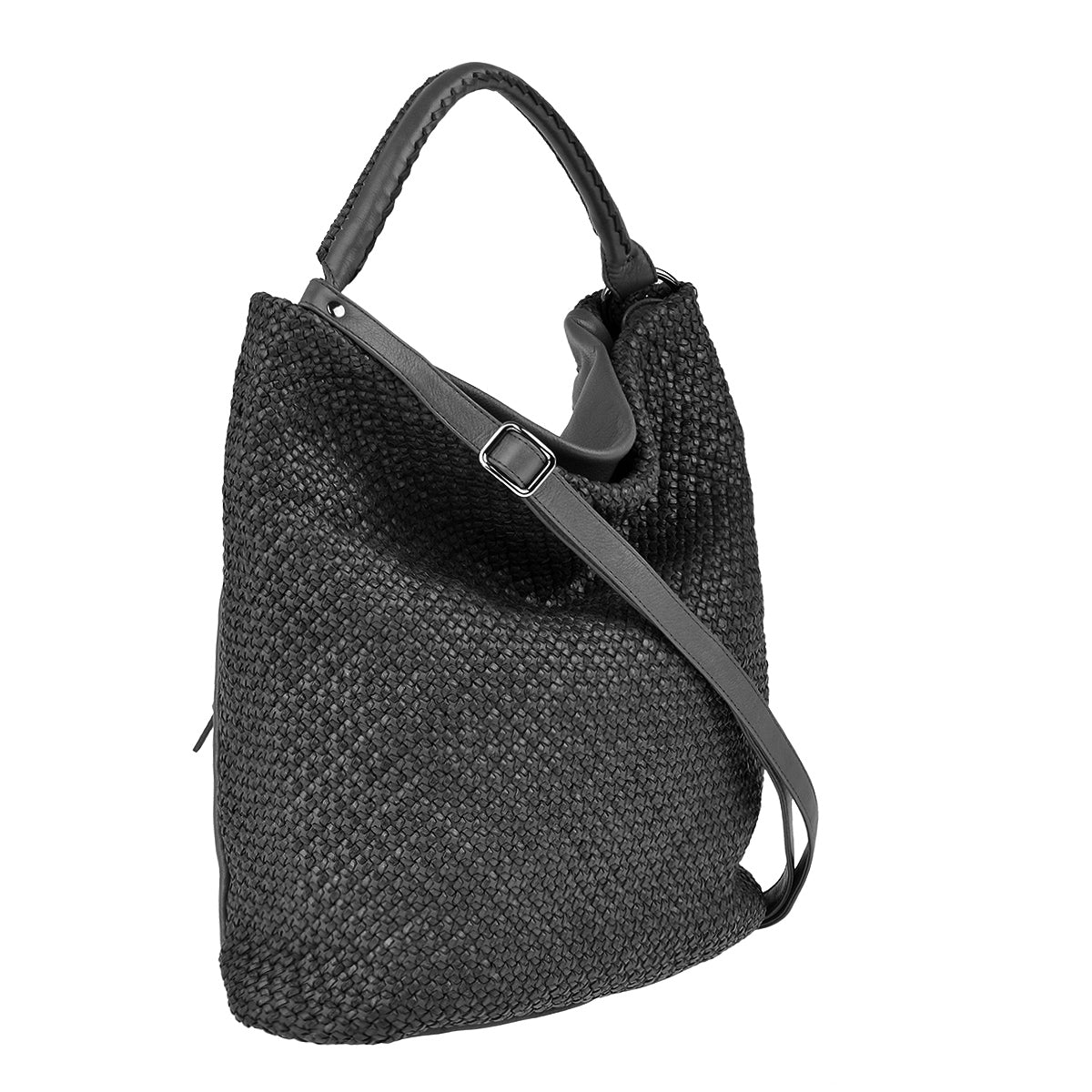 Reptile's House Kalbsleder Tasche Star in Schwarz