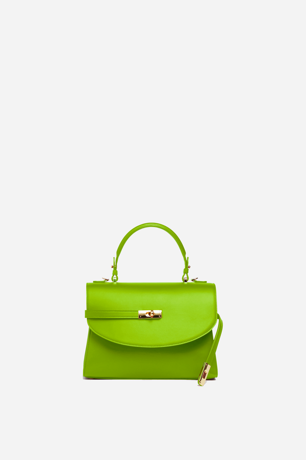 Classic New Yorker Bag in NoLIta Lime - Silver Hardware