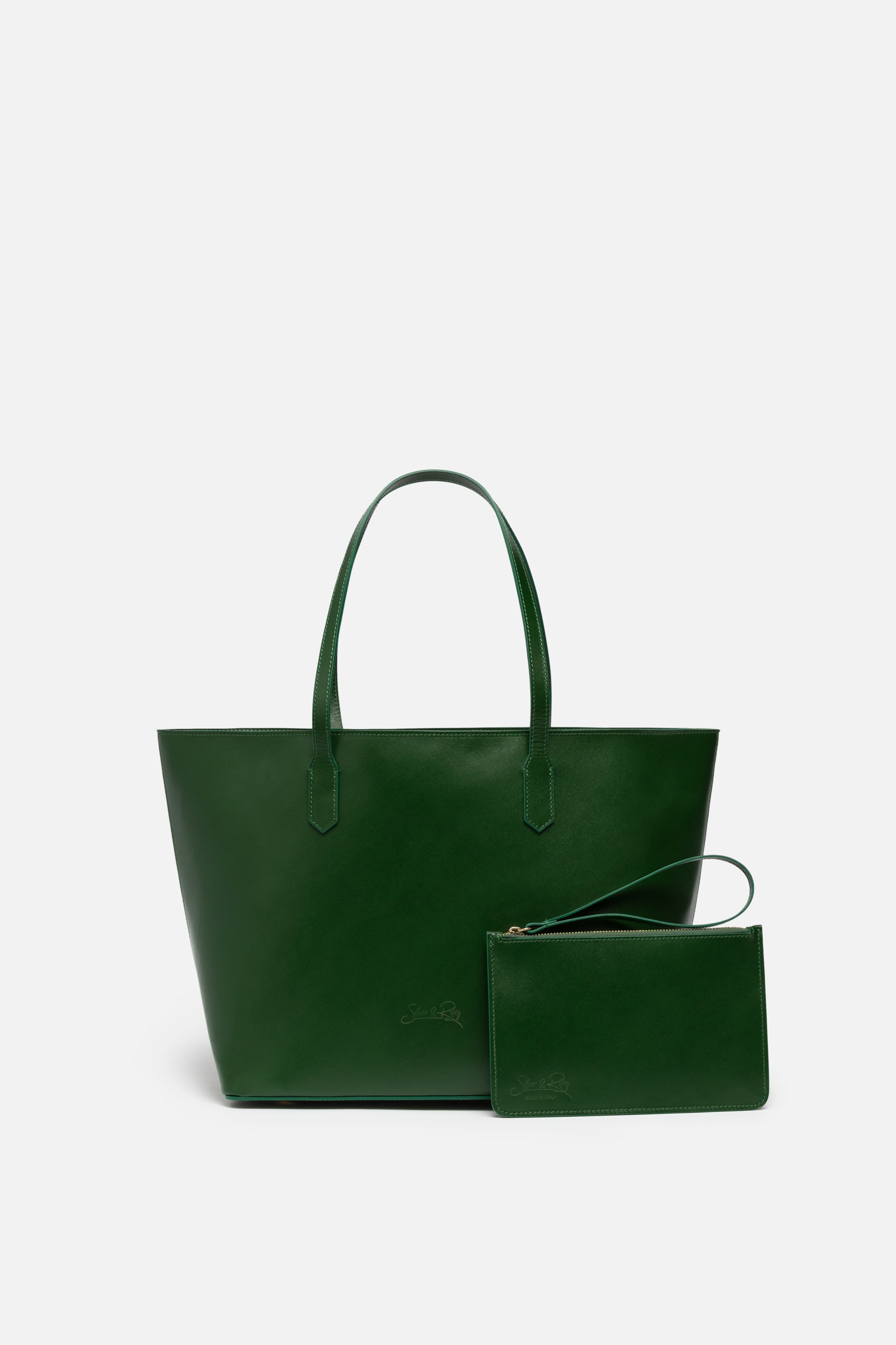 Large olive green leather Shopping bag TOUS MANIFESTO