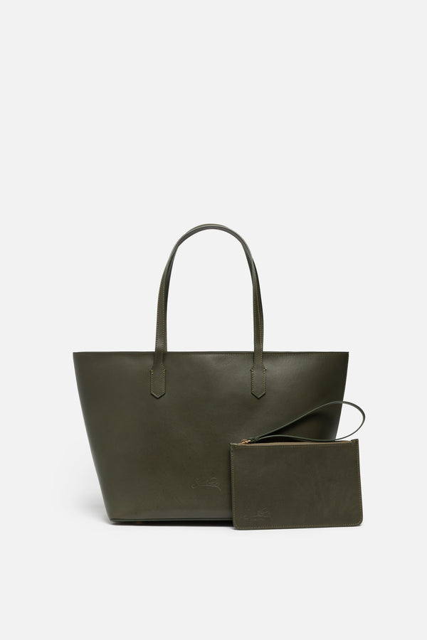 The Sara Tote in Hunter Green Suede