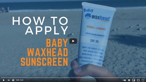 how to apply baby sunscreen waxhead