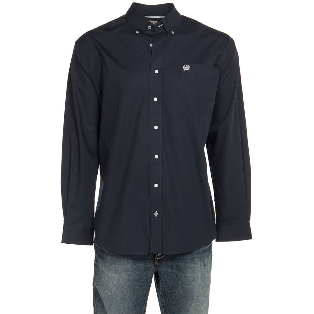 Image of Cinch Men's Solid Navy Long Sleeve Button Down