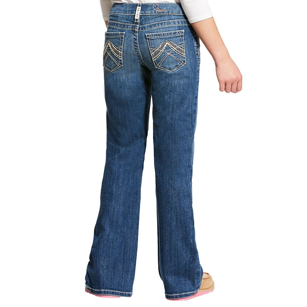 Image of Ariat Girls Real Bootcut Whipstitch Jeans
