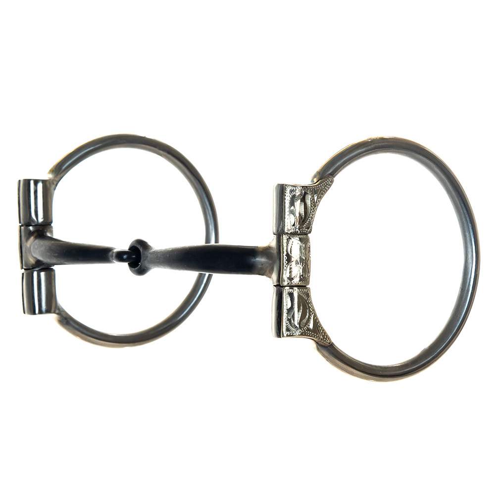 Image of NRS Engraved D-Ring Snaffle Bit w/Copper Inlay