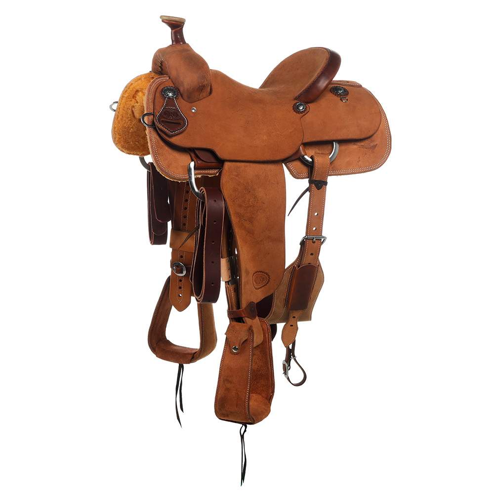 Image of Nrs Competitors Heavy Oil Roughout Team Roping Saddle