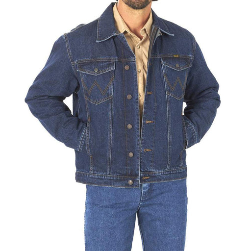 Wrangler Rugged Wear® Flannel Lined Denim Jacket in Antique Navy