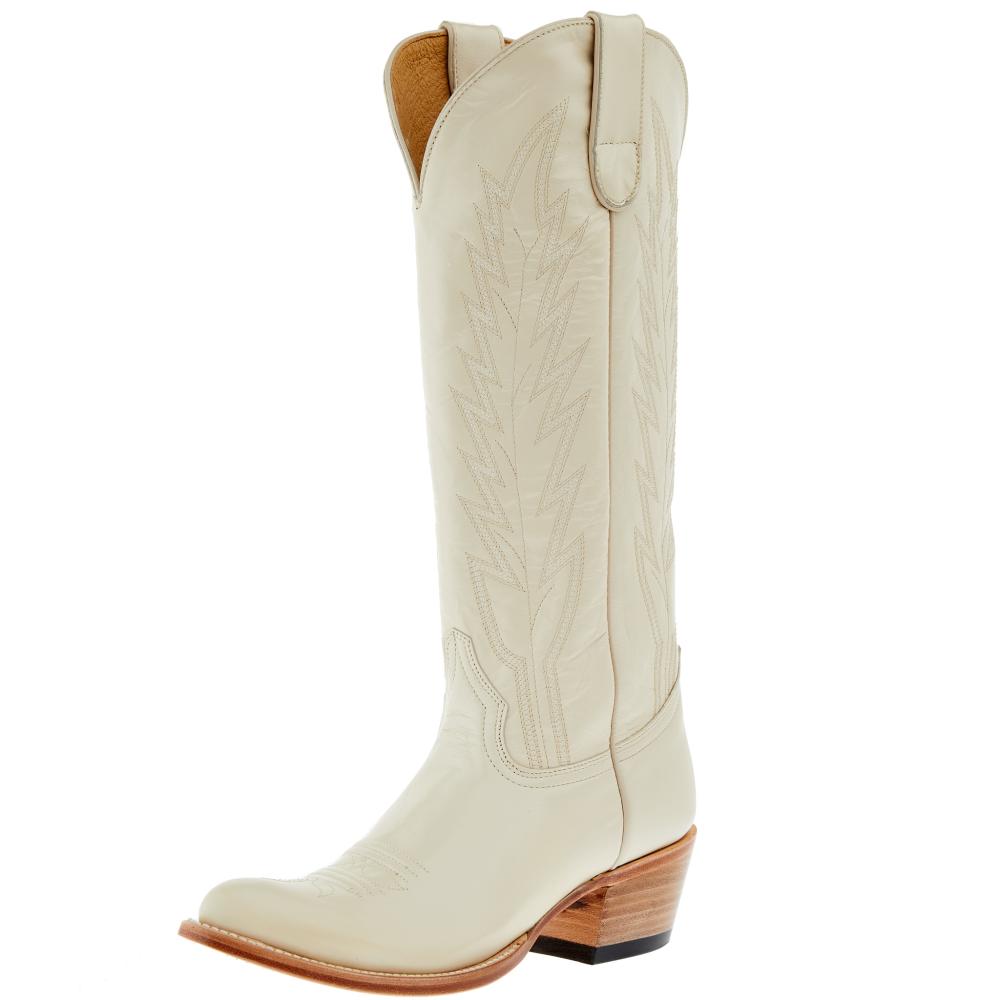 Image of Macie Bean Boots Women's Spacey Gracey Cream 15in. Almond Toe Boot