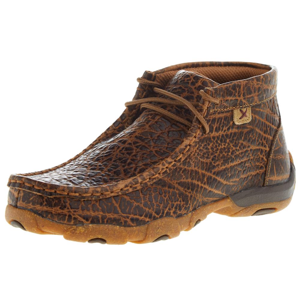 Image of Twisted X Kids Golden Elephant Print Chukka Driving Moc