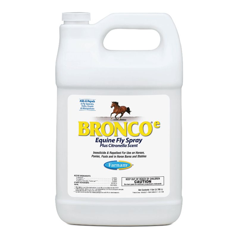 Image of Farnam Bronco-e Equine Fly Spray Plus Citronella Scent Gallon Refill