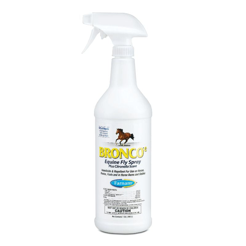 Image of Farnam Bronco-e Equine Fly Spray Plus Citronella Scent 32oz