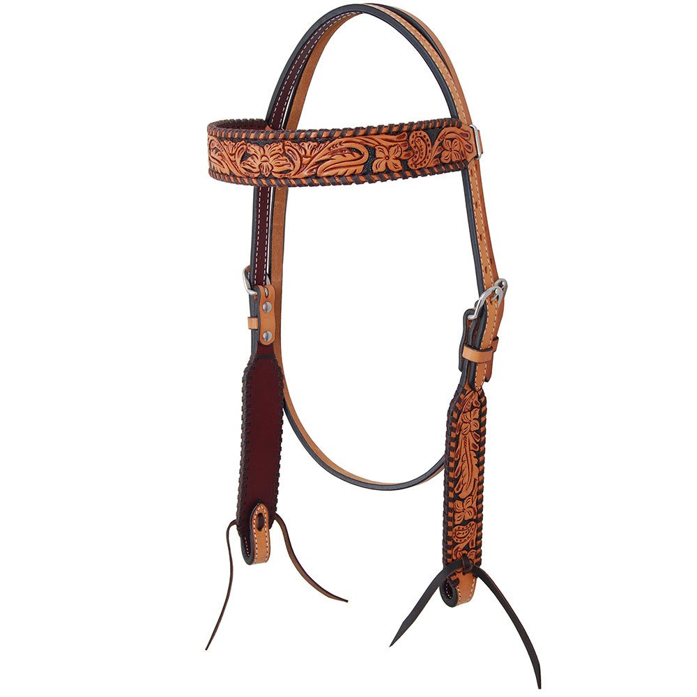 Image of Rafter T Ranch Company Floral Tooled Browband