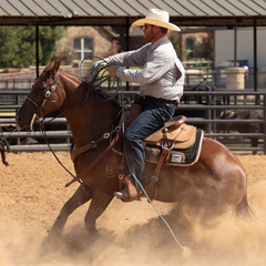 Miles Baker or the Relentless Remuda Riding a Relentless Extreme Roper Pad - NRSworld