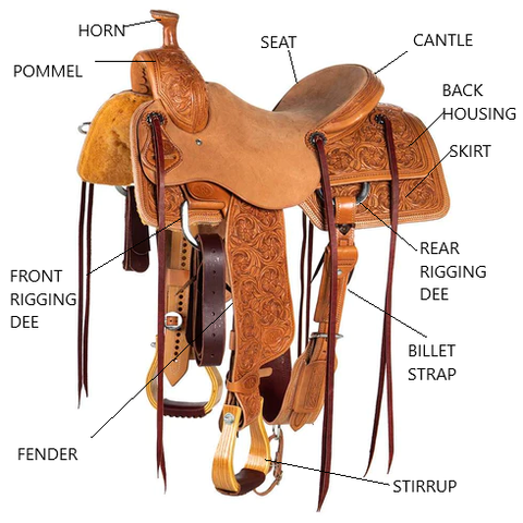 Diagram of Western Saddle Parts