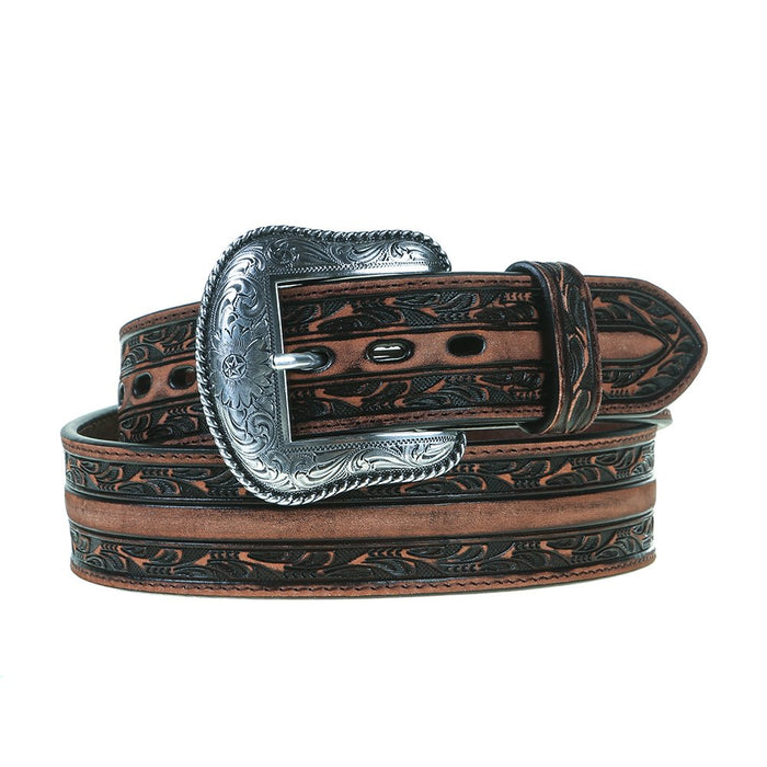 Mens Gem Dandy Antique Brown Embossed Belt | Gem Dandy Accessories | NRS