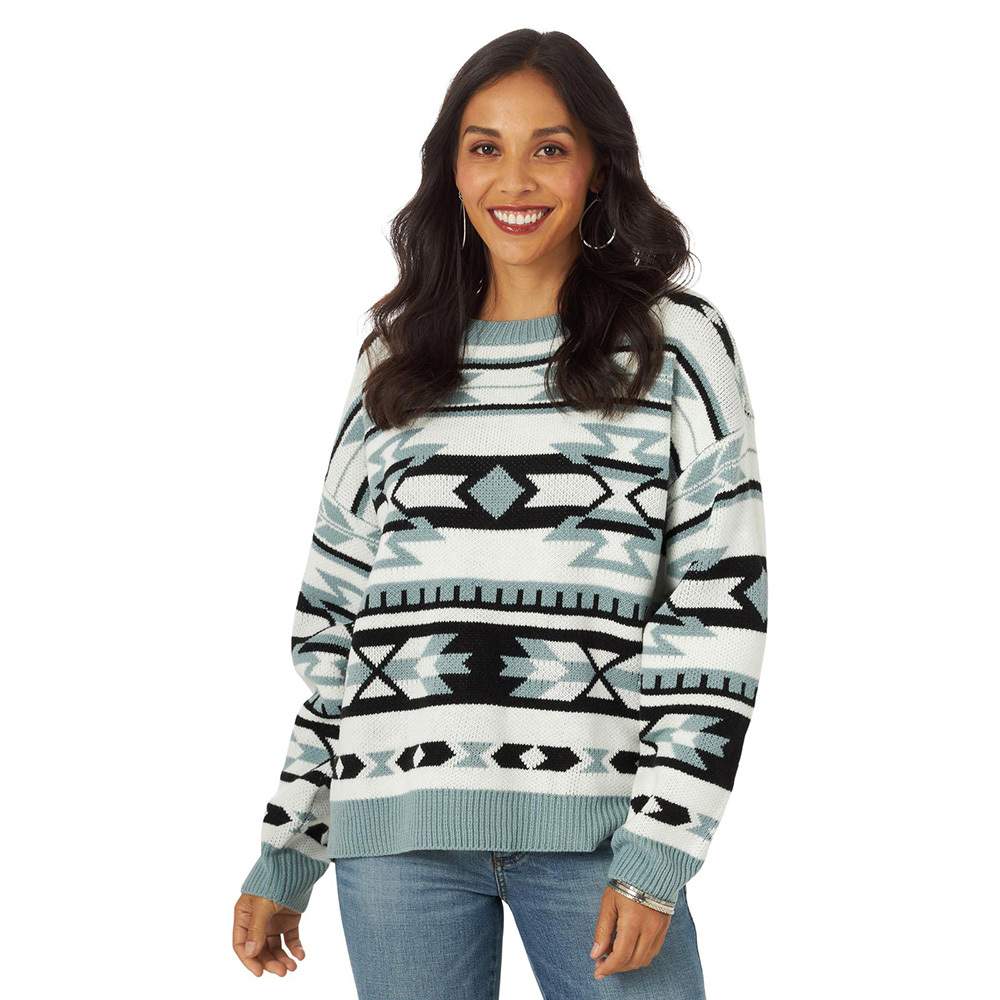 Wrangler Women's Retro Southwestern Drop Sleeve Sweater | Wrangler | NRS