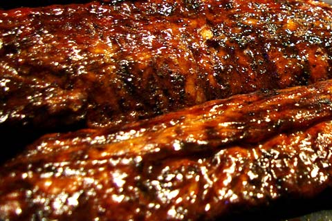 Honey Ginger Balsamic Glazed BBQ Ribs