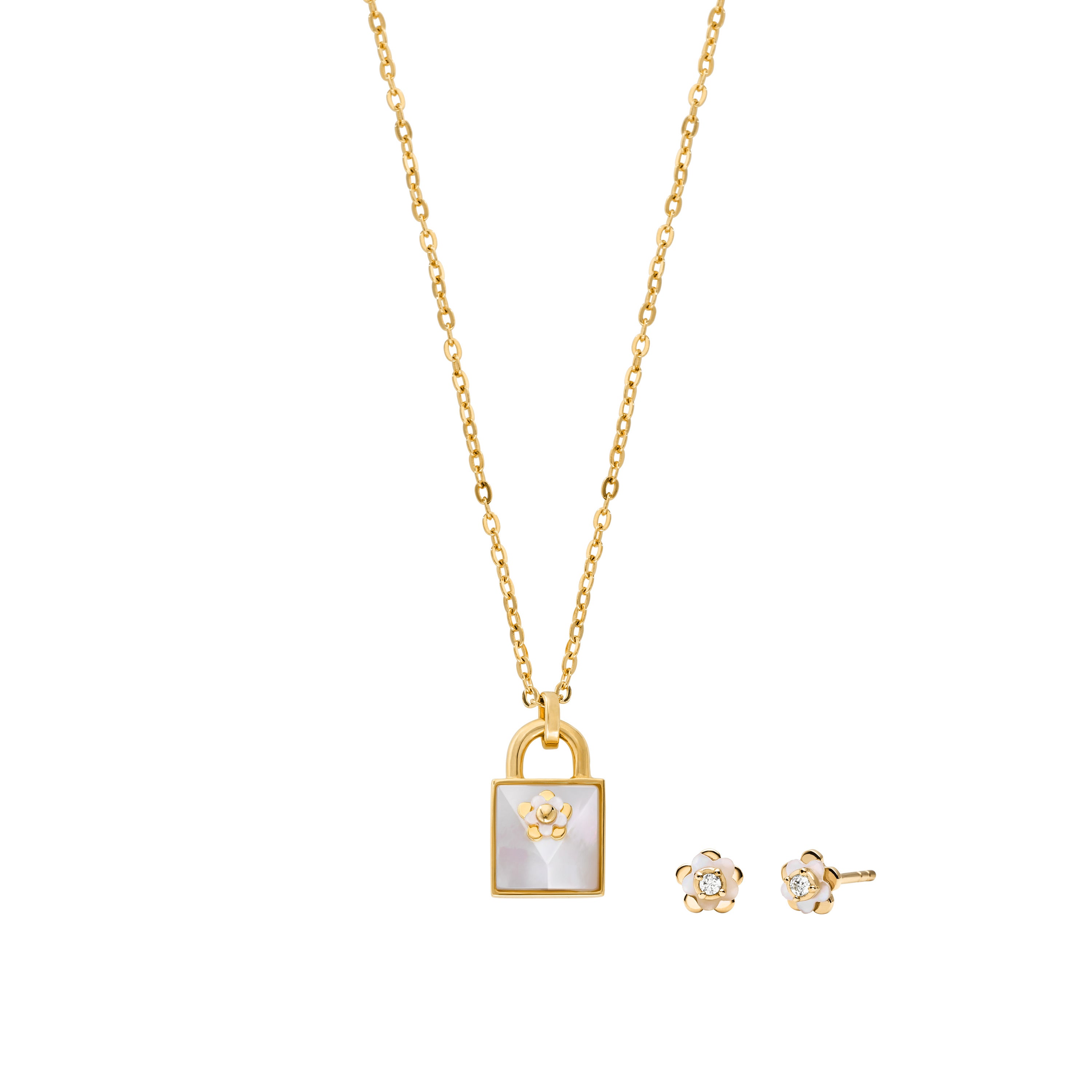 michael kors earrings and necklace set