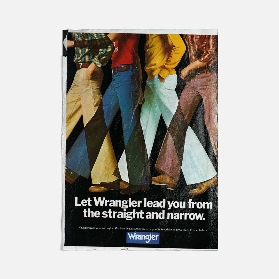 Vintage Ads-Wrangler - Wooden Poster – Famous Rebel