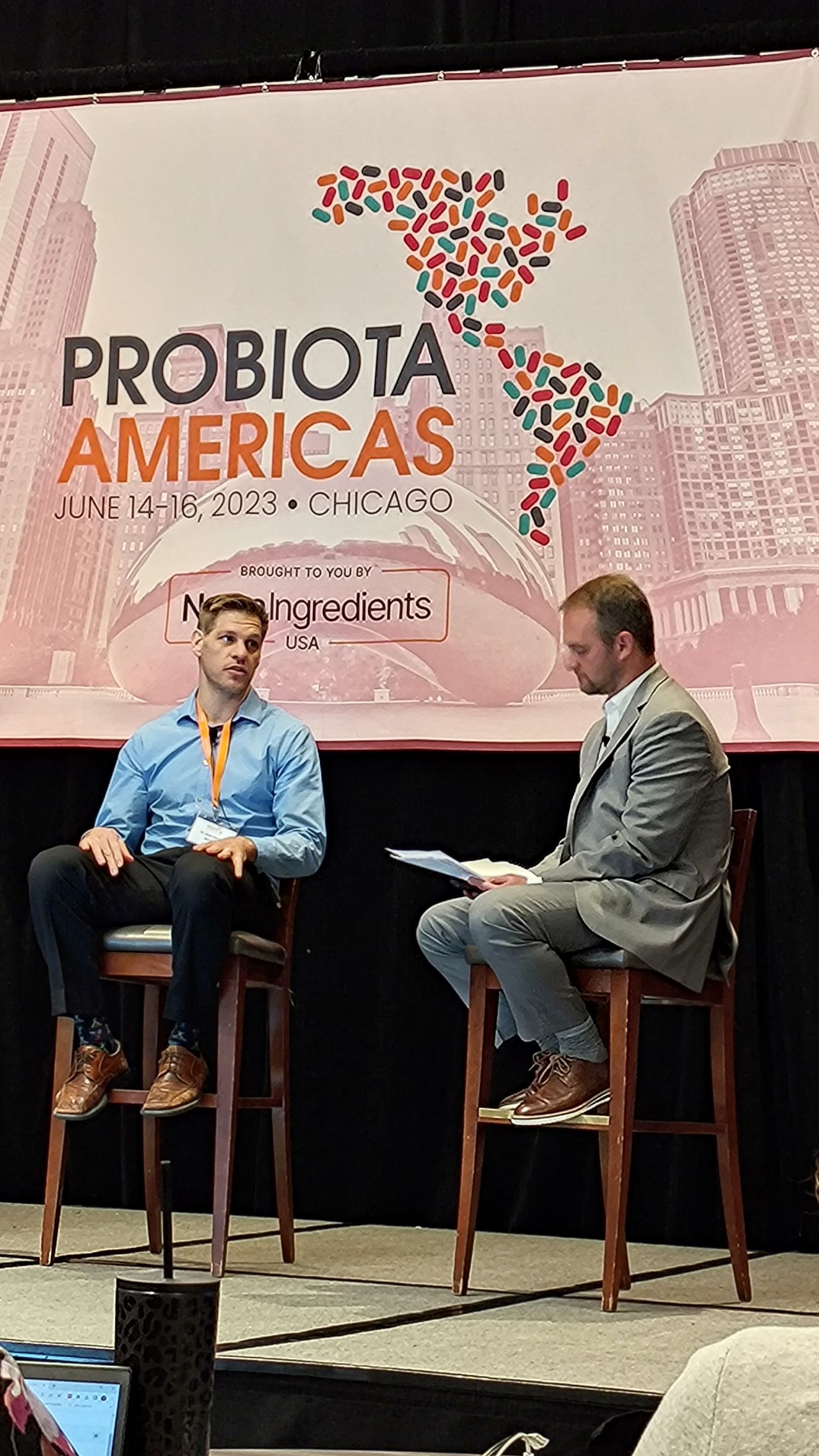 ZBiotics scientist speaking at the 2023 Probiota Americas conference.
