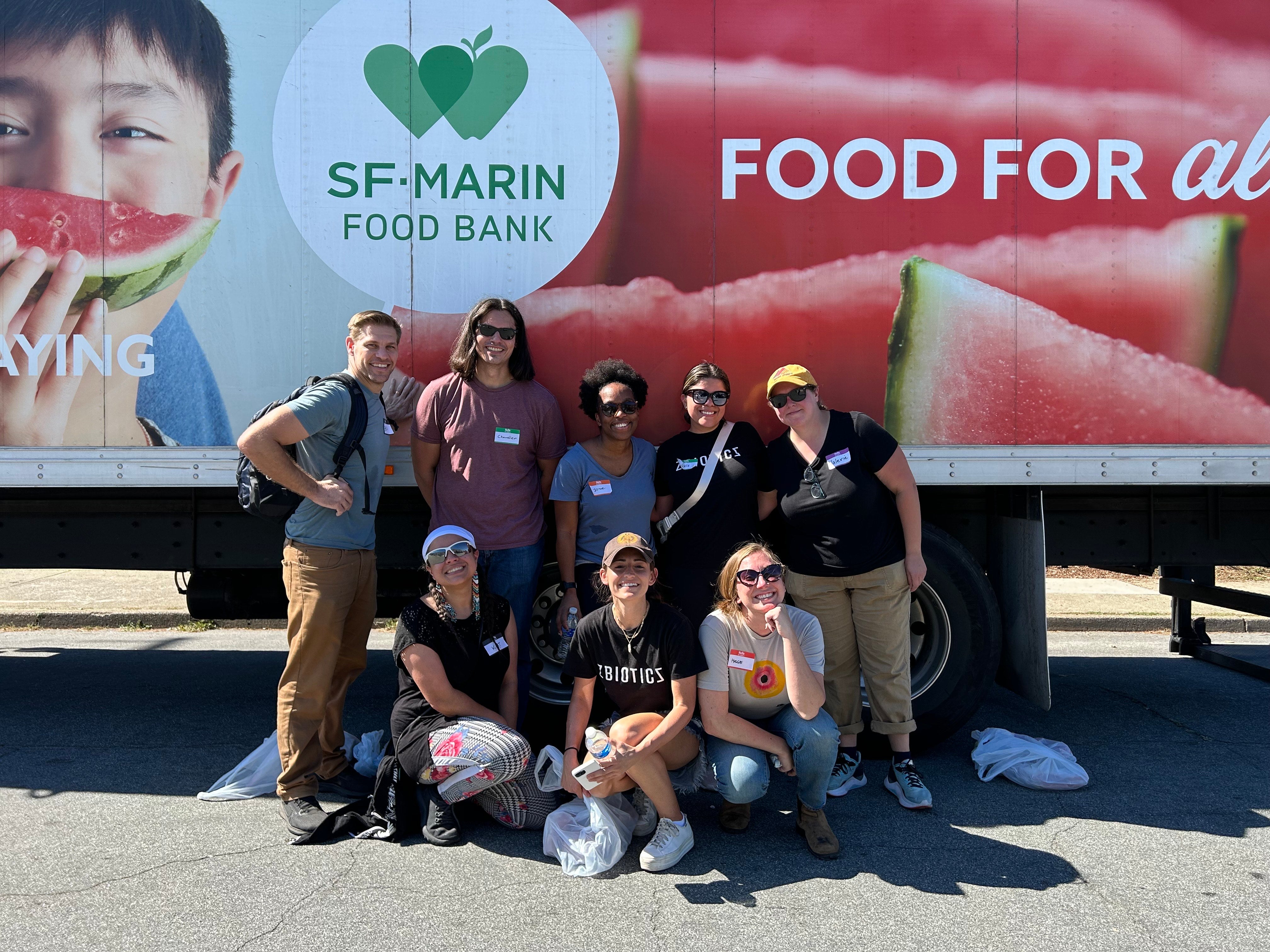 ZBiotics volunteering at the SF-Marin Food Bank in San Francisco