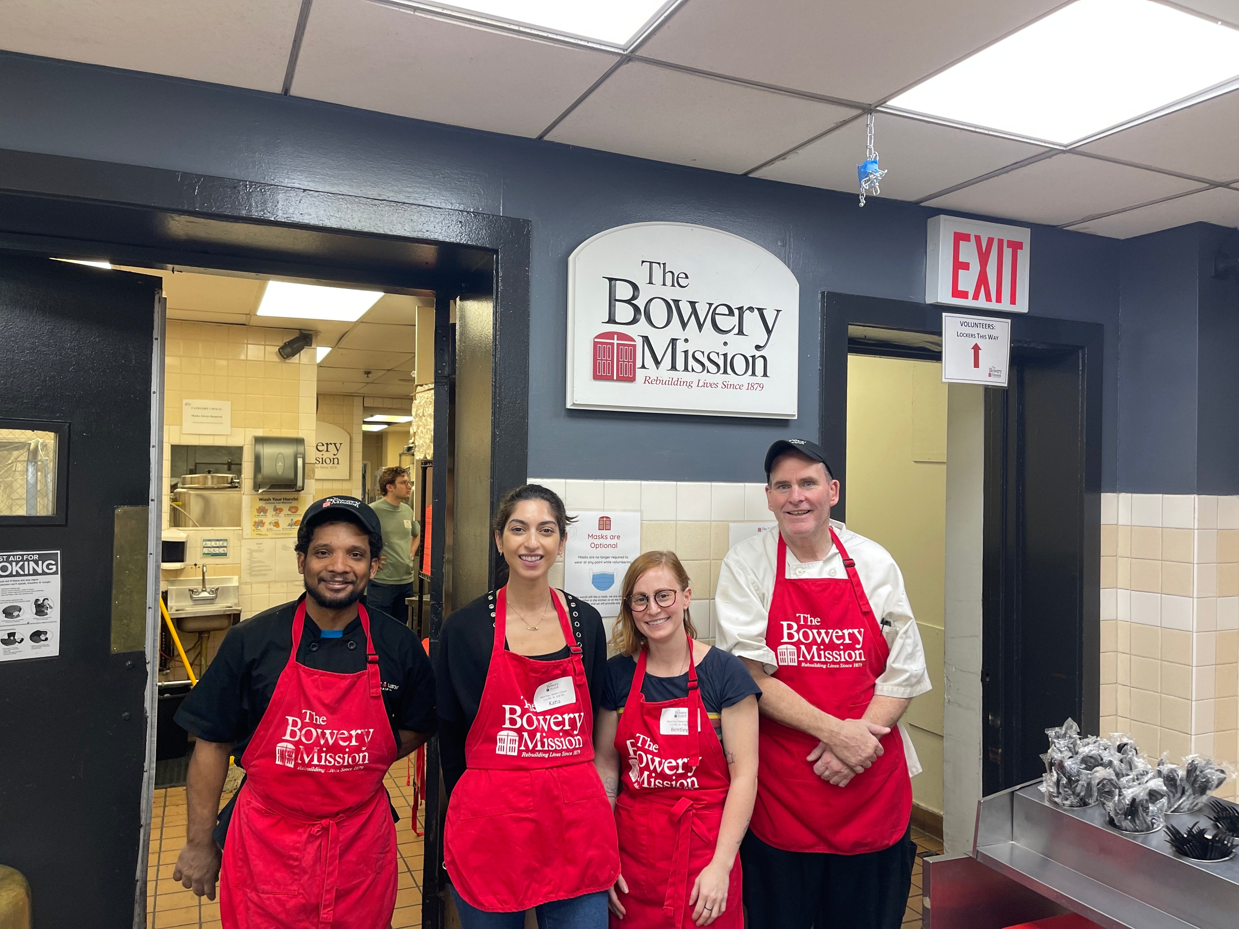 ZBiotics volunteering at the Bowery Mission in New York